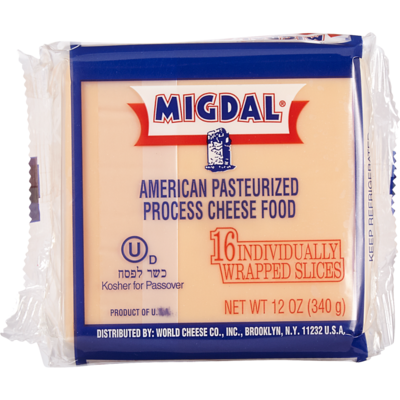 Migdal Fromage coloré cachère tranché 340 g, 3,82 $/100g