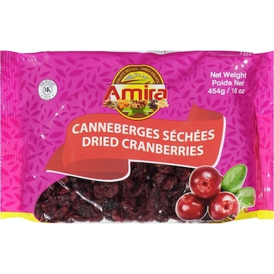 Amira Canneberges séchées 454 g, 1,54 $/100g