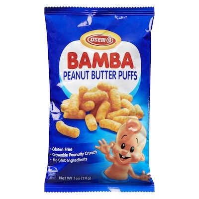 Osem Kosher Bamba Snacks, Peanut Flavored 25 g, $6.00/100g