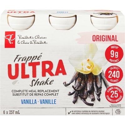 le Choix du Président Substitut De Repas Frappé Ultra Vanille 6x237.0 ml, 0,77 $/100ml