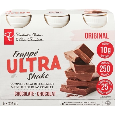 le Choix du Président Substitut De Repas Frappé Ultra Chocolat 6x237.0 ml, 0,77 $/100ml