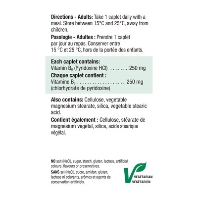 Vitamin B6 250 mg (Pyridoxine)