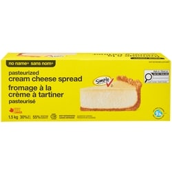 No Name Pasteurized Cream Cheese Spread 1.5 kg, $1.27/100g