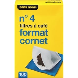 Sans Nom Filtres a cafe 100 ea, 0,04 $/1ch