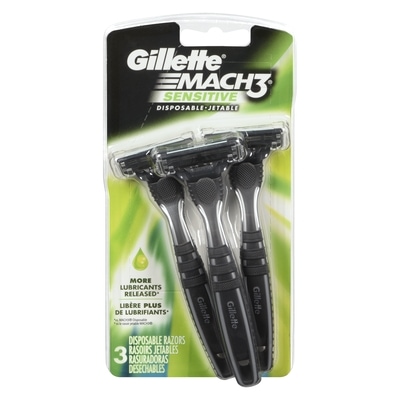 Gillette Mach3 Sensitive Men'S Disposable Razors, 3 Count 3 ea, $4.66/1ea