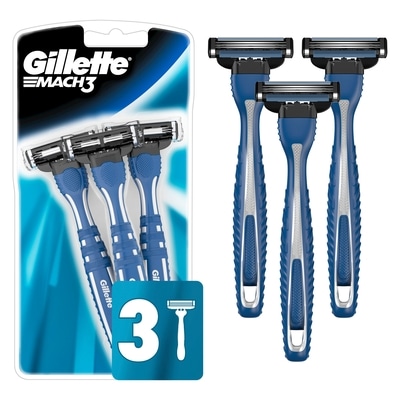 Gillette Mach3 Men'S Disposable Razors, 3 Count 3 ea, $4.66/1ea