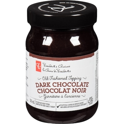 President's Choice Old Fashioned Dark Chocolate Ice Cream & Dessert Topping 355 ml, $1.83/100ml