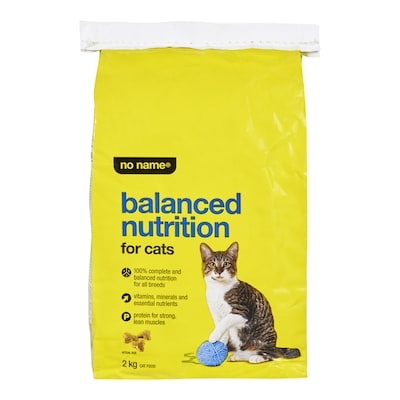 No Name Balanced Nutrition Cat Food 2 kg, $0.40/100g