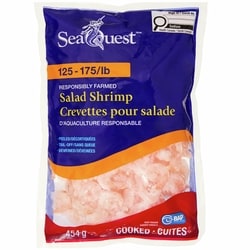 SeaQuest Crevettes pour salade 454 g, 2,75 $/100g