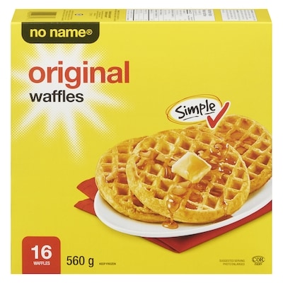 No Name Original Waffles  560 g, $0.89/100g