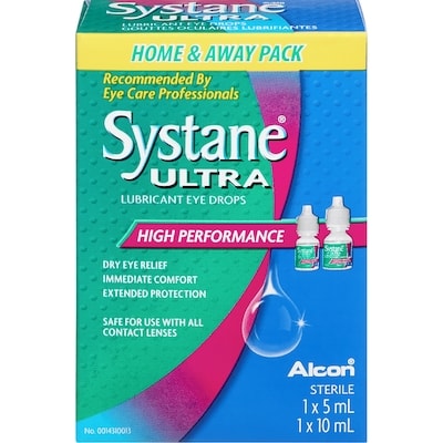Systane Ultra Lubricant Eye Drops, Home & Away Pack 15 ml, $126.60/100ml