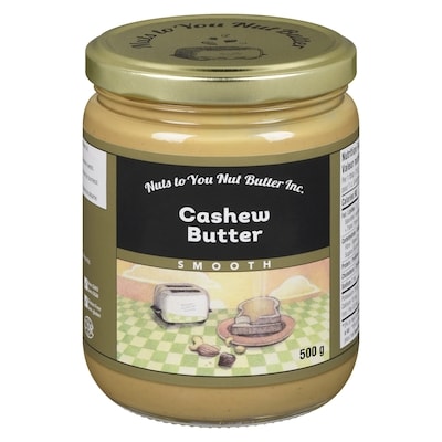 Nuts to You Cashew Butter, Smooth 500 g, $3.20/100g