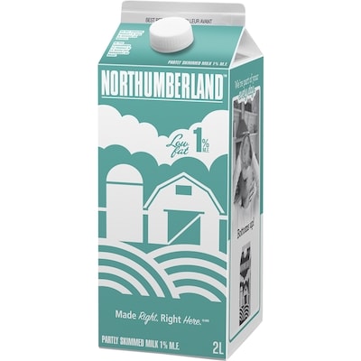 Natrel Northumberland Milk, 1% 2 l, $0.24/100ml
