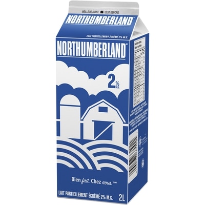 Northumberland Lait 2% 2 l, 0,24 $/100ml