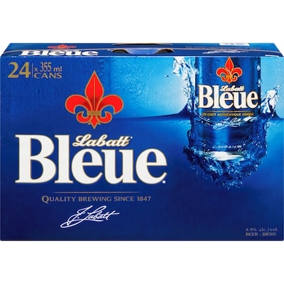 Labatt Blue Beer Can (ID required at pick-up) 24x355.0 ml, $0.46/100ml