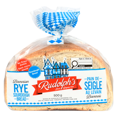 Rudolphs Bavarian Rye Bread 500 g, $0.86/100g