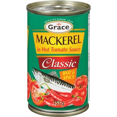 Grace Mackerel in Tomato Sauce with Hot Chili 155 g, $0.83/100g