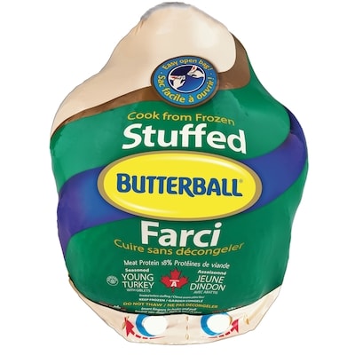 Butterball Stuffed Frozen Turkey, 5-7kg $7.54/1kg $3.42/1lb
