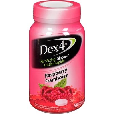 Dex4 Glucose Tablets, Raspberry     50 ea, $0.24/1ea