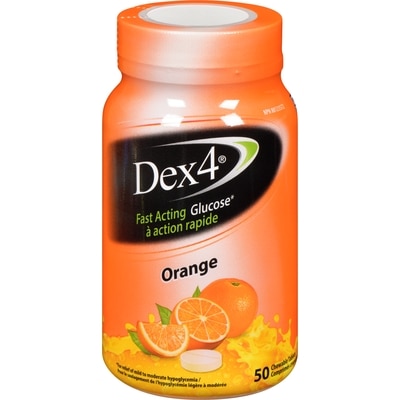 Dex4 Glucose Tablets, Orange     50 ea, $0.24/1ea