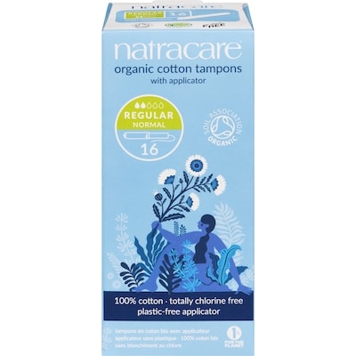 Natracare Cotton Tampons, Regular Applicator 16 ea, $0.56/1ea