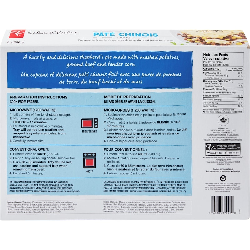 Shepherd's Pie Club Size