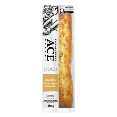 Boulangerie ACE Focaccia aux patates et à la ciboulette 480 g, 1,35 $/100g