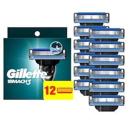 Gillette Razor Blade Refills, 12ct Razor Cartridges, Razor Refills for Men With Lubrication Strip, 3-Blade Razor Blades for Close Shave 12 ea, $2.92/1ea