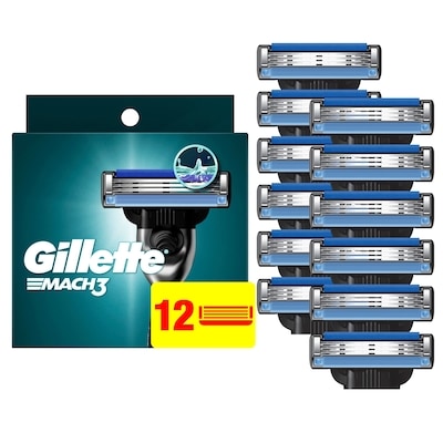 Gillette Razor Blade Refills, 12ct Razor Cartridges, Razor Refills for Men With Lubrication Strip, 3-Blade Razor Blades for Close Shave 12 ea, $3.75/1ea