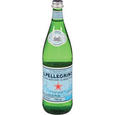 San Pellegrino Carbonated Natural Mineral Water 750 ml, $0.33/100ml