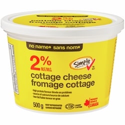 No Name Cottage Cheese, 2% M.F. 500 g, $0.90/100g
