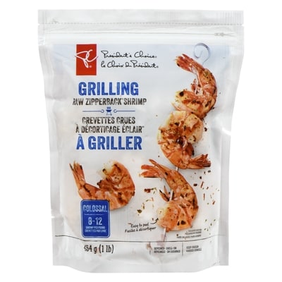 President's Choice Zipperback Colossal Raw Freshwater Shrimp 454 g, $4.41/100g