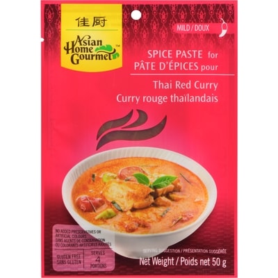 Asian Home Gourmet Pâte de cari rouge thaïlandaise 50 g, 4,98 $/100g