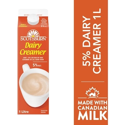 Scotsburn 5% Light Cream 1 l, $0.49/100ml