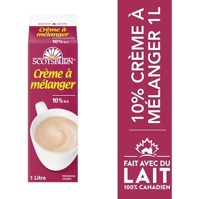Scotsburn Crème à mélange 10 % 1 l, 0,49 $/100ml
