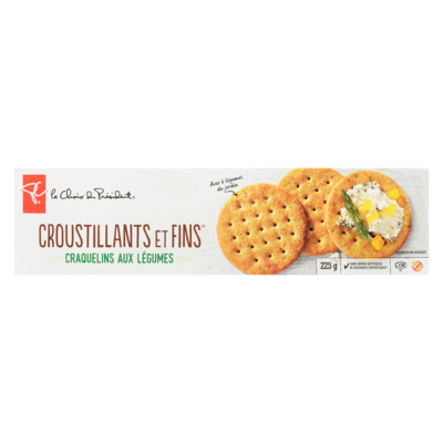 Craquelins aux légumes croustillants et fins