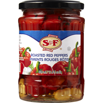 S&F Red Peppers, Roasted 500 ml, $1.10/100ml