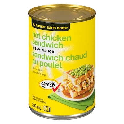 Sans Nom Sauce pour sandwich chaud au poulet 398 ml, 0,45 $/100ml