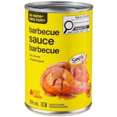Sans Nom Sauce barbecue 398 ml, 0,31 $/100ml
