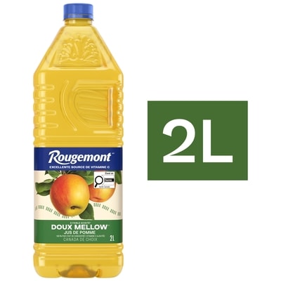 Rougemont Jus de pomme doux sans sucre ajouté à faible acidité 2 l, 0,25 $/100ml