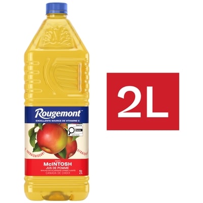 Rougemont Jus de pomme McIntosh 100 % pur 2 l, 0,25 $/100ml