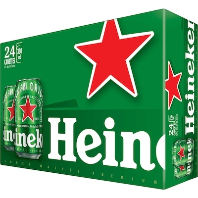 Heineken Lager corsée de première qualité (Pièce d’identité requise au moment du ramassage) 24x330.0 ml, 0,56 $/100ml