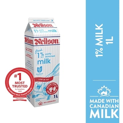 Neilson 1% Milk 1 l, $0.36/100ml