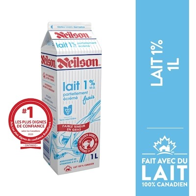 Neilson Lait 1% 1 l, 0,36 $/100ml
