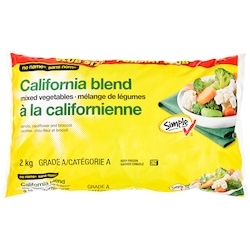 Sans Nom Mélange de légumes à la californienne, format club 2 kg, 0,35 $/100g
