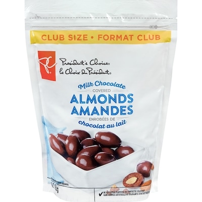 President's Choice Milk Chocolate Covered Almonds 1.1 kg, $1.82/100g