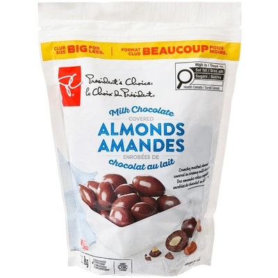 President's Choice Milk Chocolate Covered Almonds 1.1 kg, $1.27/100g