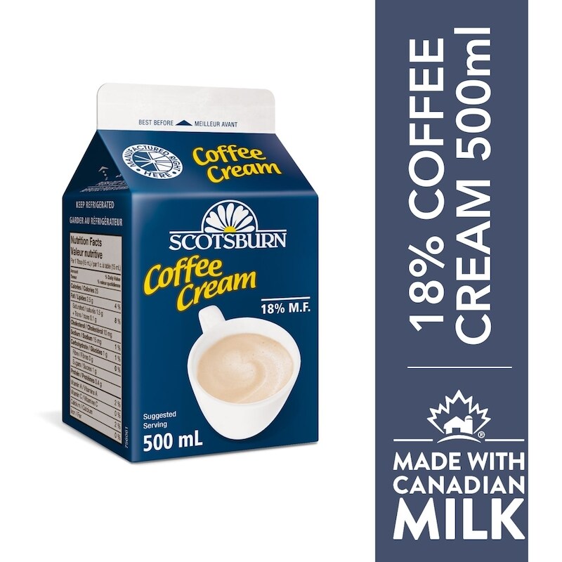 Crème ケンシロウ Scotsburn 18% Coffee Cream - 500 ml | Dominion Stores of Newfoundland