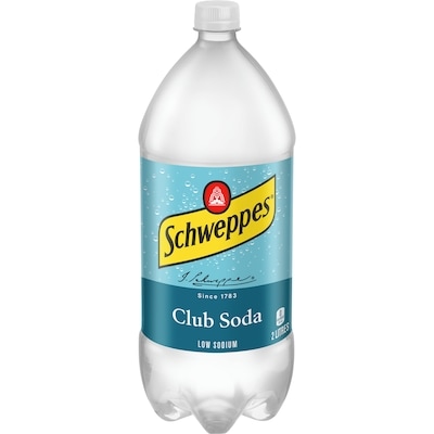 Schweppes Club Soda 2 l, $0.20/100ml