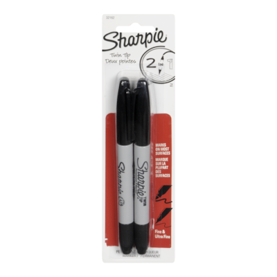 Sharpie Twin Tip, Black 2x1.0 ea, $3.50/1ea